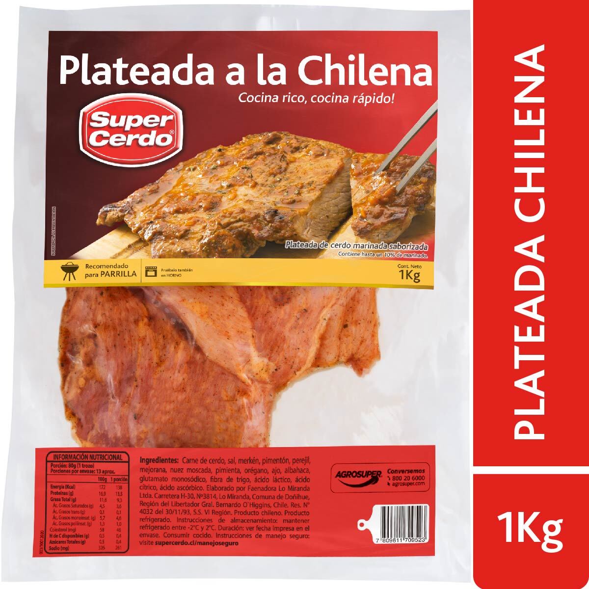 Plateada de Cerdo a la Chilena