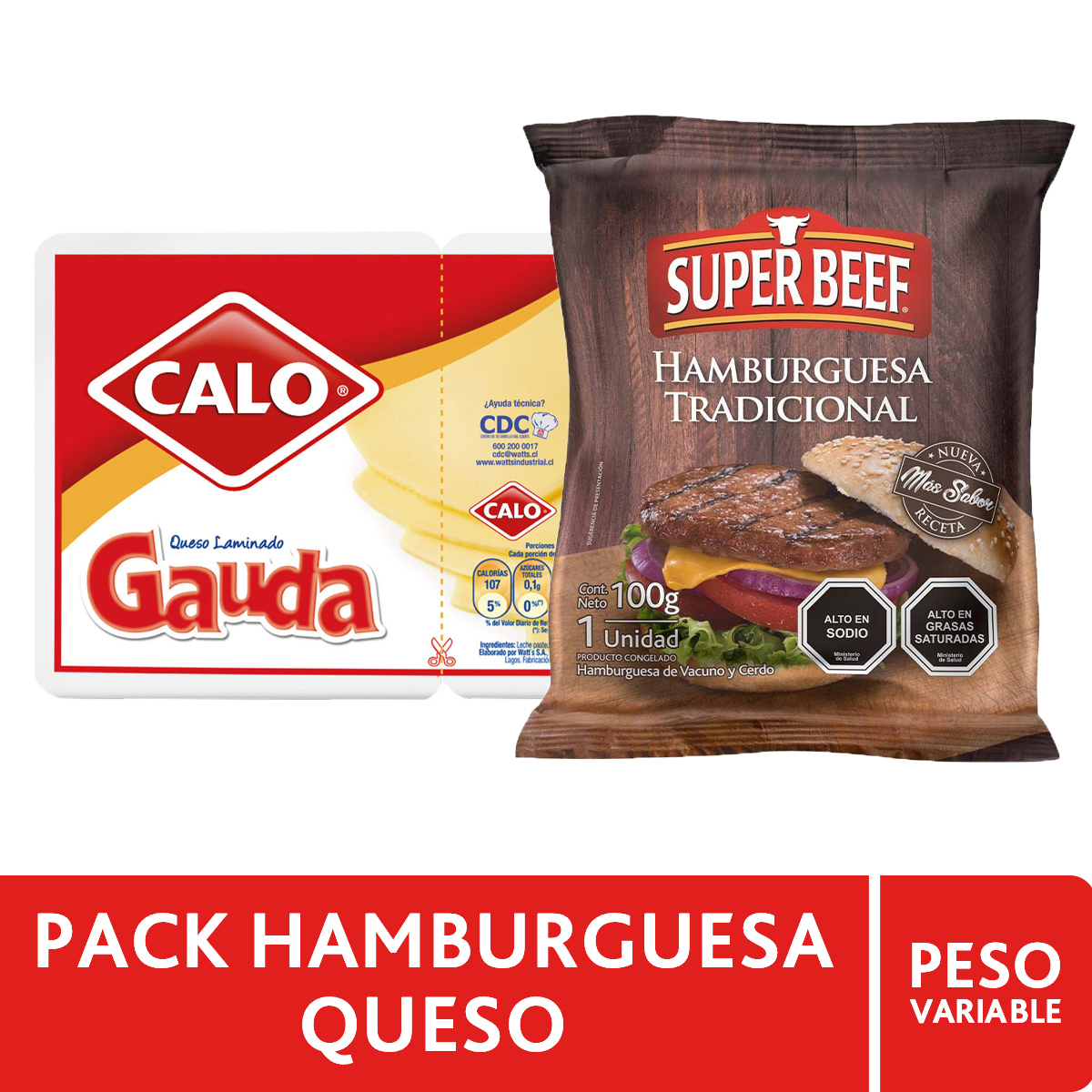 Pack Hamburguesa Queso