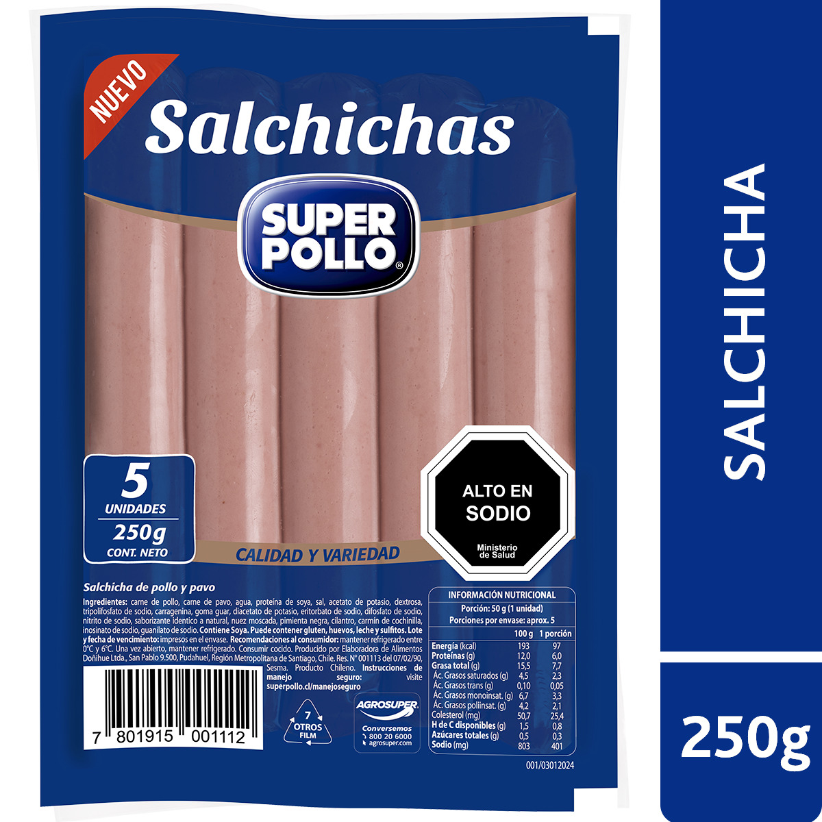 Salchichas Super Pollo