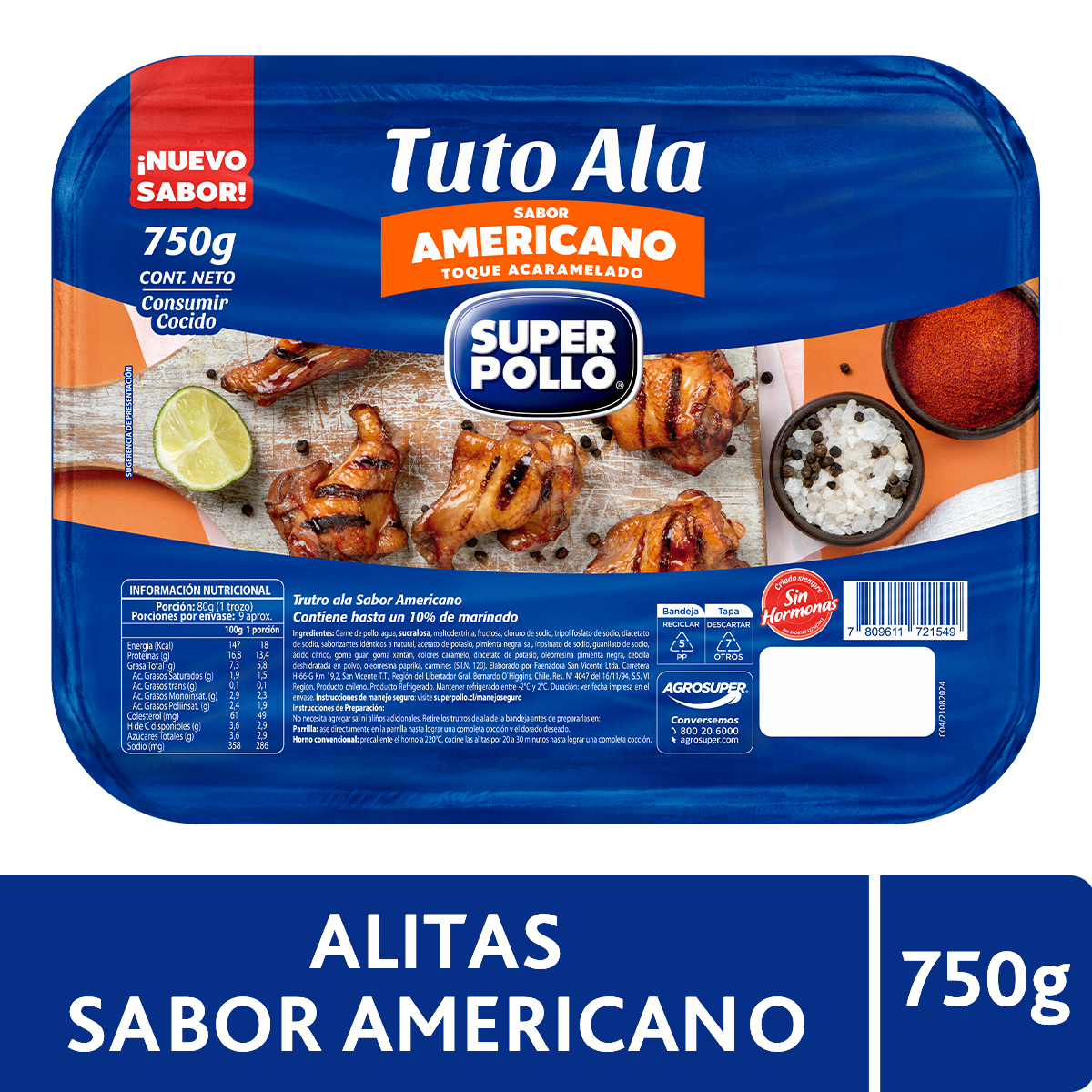 Alitas de Pollo Sabor Americano